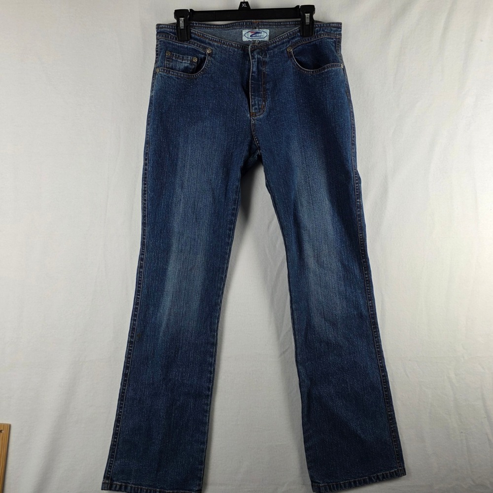 ZM Zenith Y2K Womens‎ Straight Leg Jeans VTG Medium Wash Blue Mid Rise Denim